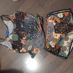 RARE Adidas x Farm Rio Shorts and Top size M